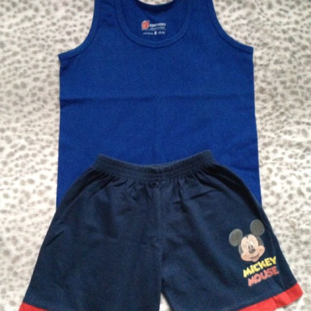 Set sando/short pambahay for baby boy 💚, Babies & Kids ...