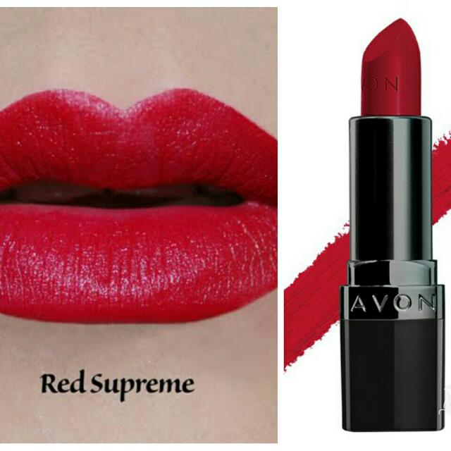 Avon Ultra Color Matte Lipstick Red Supreme On Carou