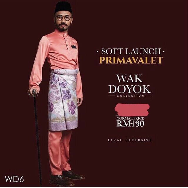  Baju  Melayu  Slim  Fit  Elrah Exclusive Wak Doyok Men s 