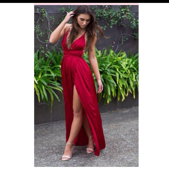 beginning boutique red dress