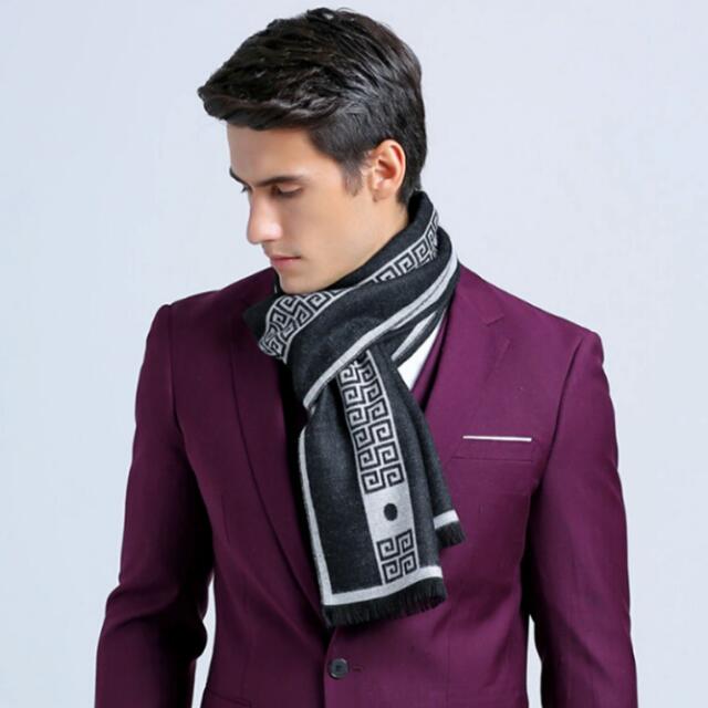 Brand Scarf Luxury Designer Men Classic Business Warm Cashmere