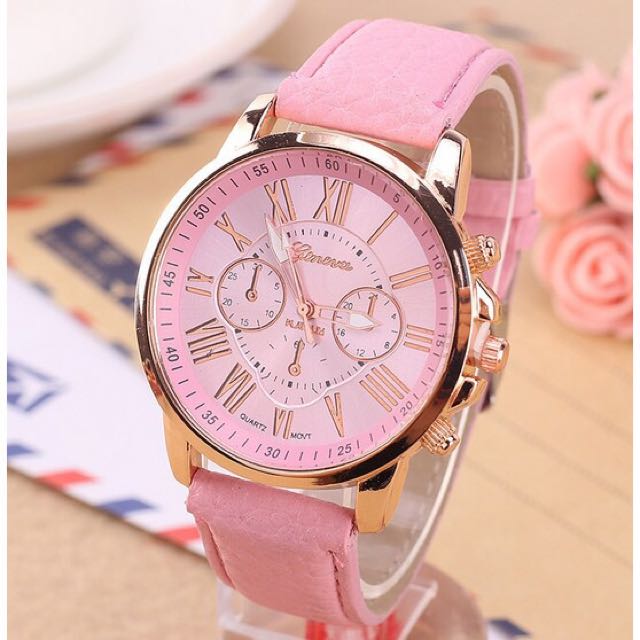 Baby pink colour discount watches