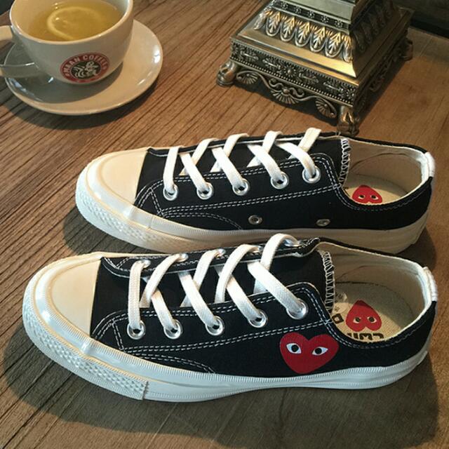 small heart cdg converse