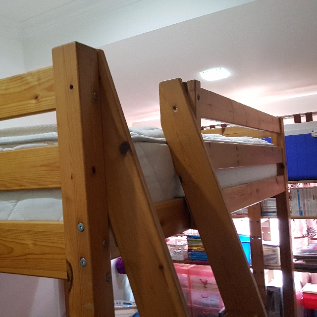 Loft Bed Ikea Stora Queen Sized Solid Pine