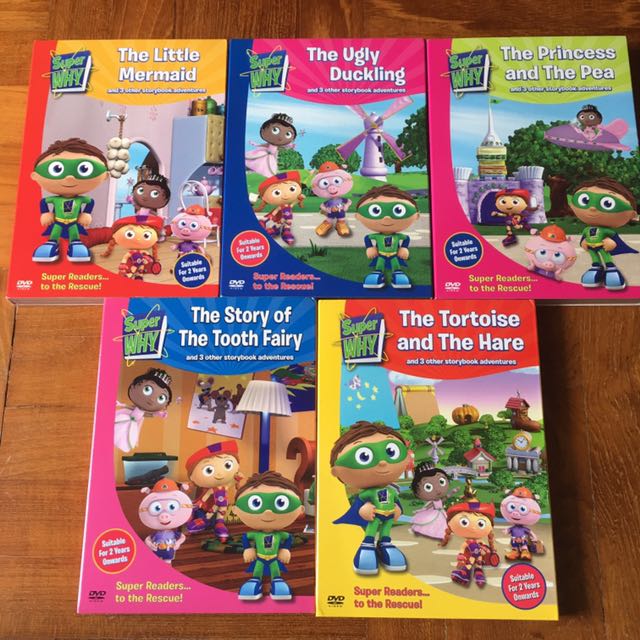 Super Why - Storybook Adventures Set Of 5 DVDs (20 Stories), Music ...