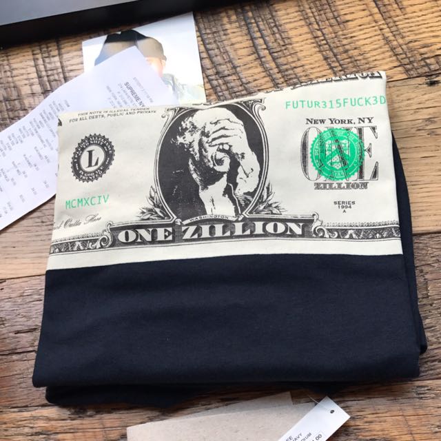 supreme dollar bill tee