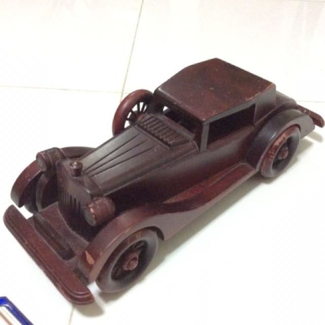 Vintage Wooden Car, Hobbies & Toys, Memorabilia & Collectibles, Vintage