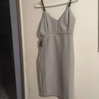 F21 Striped Bodycon Dress