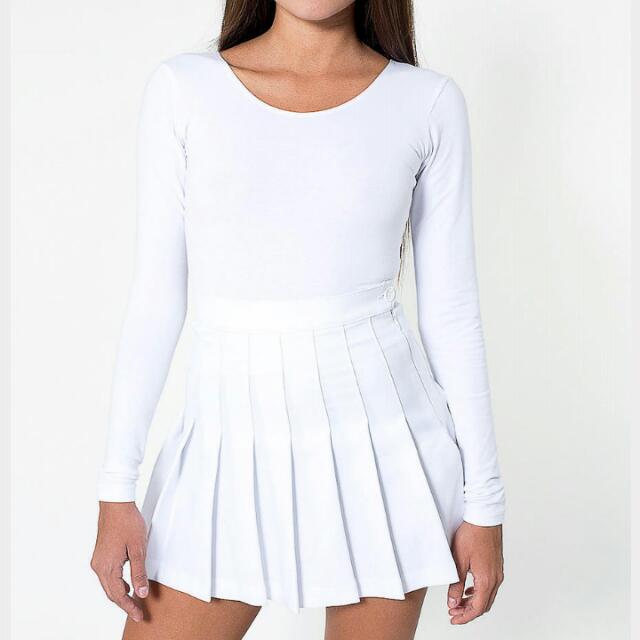 American Apparel White Tennis Skirt