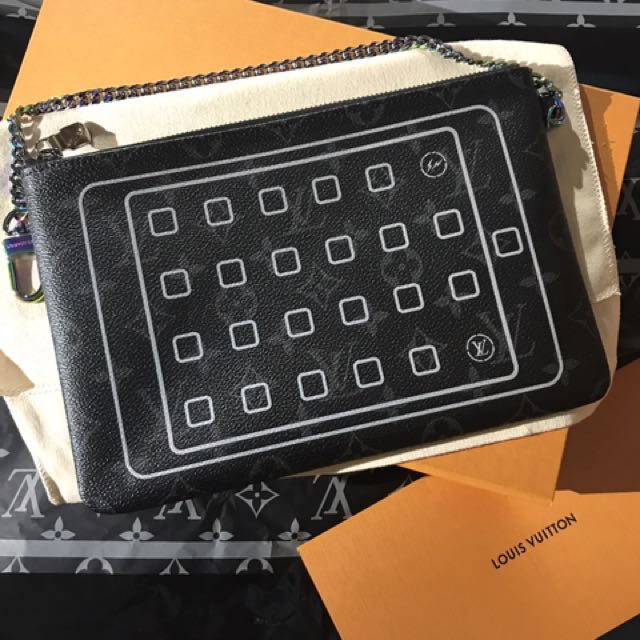 Louis Vuitton iPad Case Fragment Collaboration Monogram Eclipse Pouch Mini  Bag