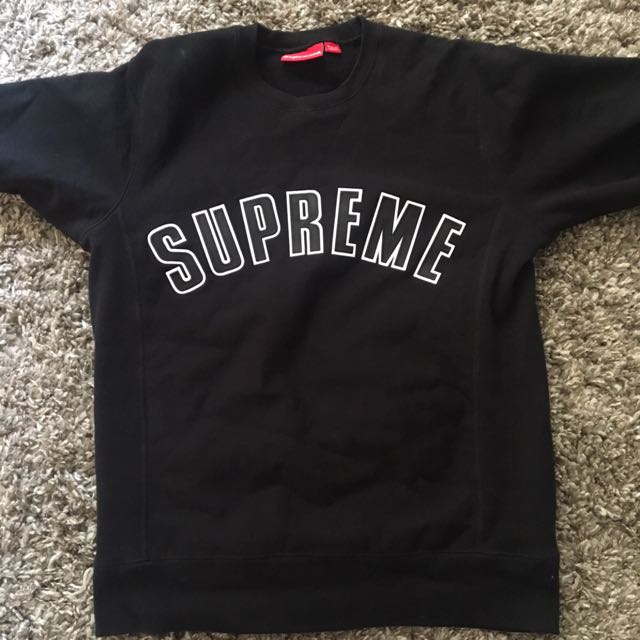 Supreme Arc Logo Crewneck Black Men's - FW15 - US