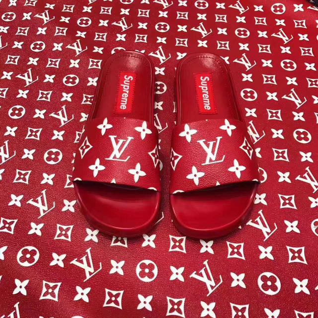 Supreme lv flip flops sale