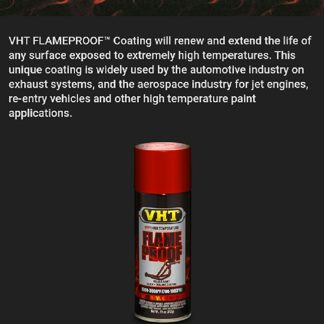 V.H.T VERY HIGH TEMPERATURE EXHAUST HEADER CERAMIC COATING PAINT MADE IN USA (1000 CELCIUS
