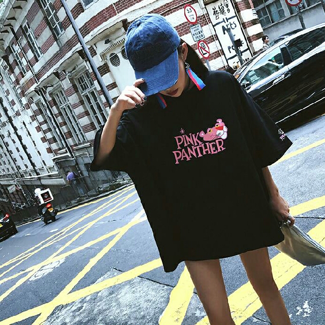 Hippy Pink Panther Oversized Shirt