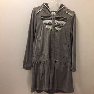 連帽長袖連身裙dress
