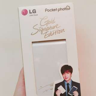 [近全新]LG Pocket photo 3.0 口袋相印機 PD239S 李敏鎬限量版 贈一包相紙.李敏鎬簽名照一包