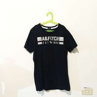 A&F黑色logo短T