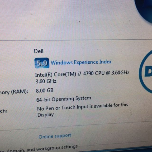 95%new Dell Vostro 3900 Core I7 4790 8GB RAM. 2.0TB HDD. Graphics