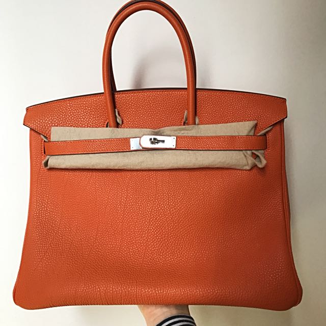 Hermes Birkin 25 Gris Etain Togo in RGHW, Luxury, Bags & Wallets on  Carousell