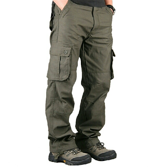Men s Cargo Pants Casual Mens Pant Multi Pocket Military Overall