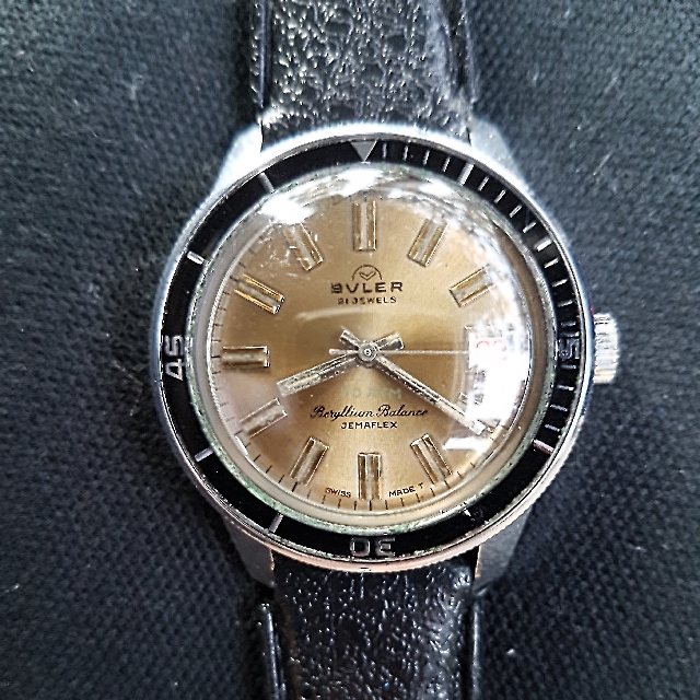 Rare Tropical Dial Buler Diver Vintage Watch