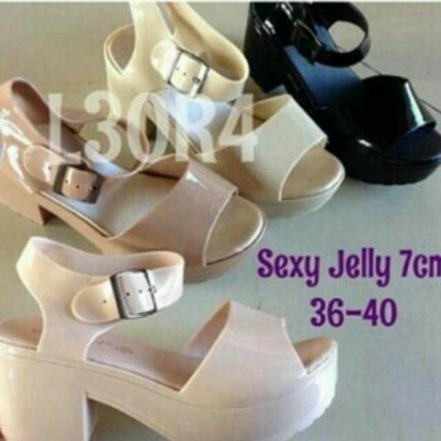 sandal jelly wedges