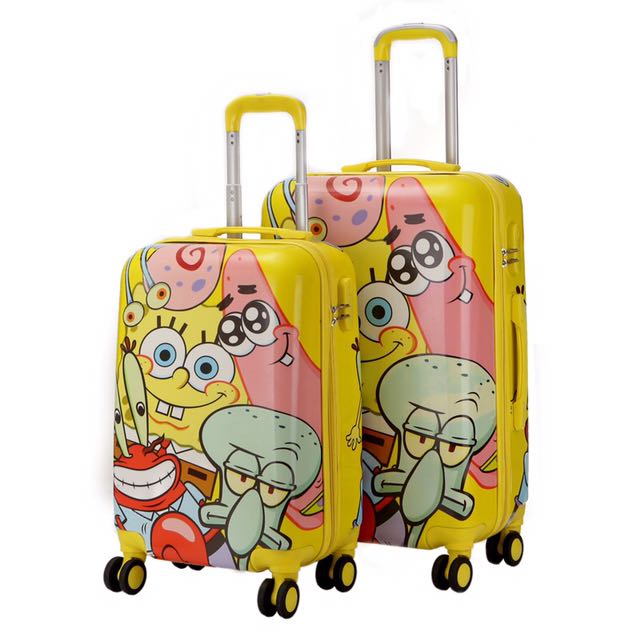 Spongebob Squarepants Luggage 24", Luxury, Bags & Wallets on Carousell
