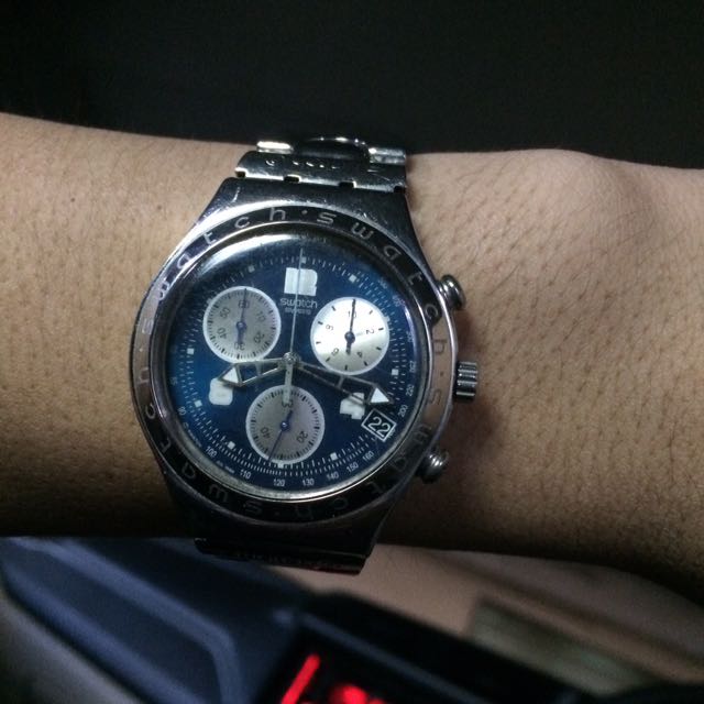 Harga jam swatch deals irony stainless steel