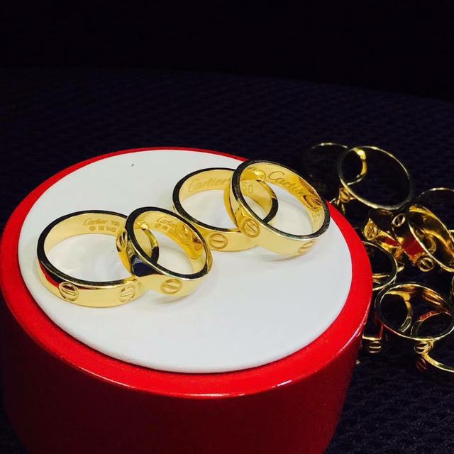 18k Saudi Gold Couple Ring Cartier Design Community On Carousell