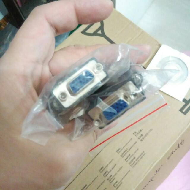 1 To 2 Computer Monitor Sockets + 2 Cable Sockets, 電腦＆科技, 電腦周邊及配件, 電子屏幕