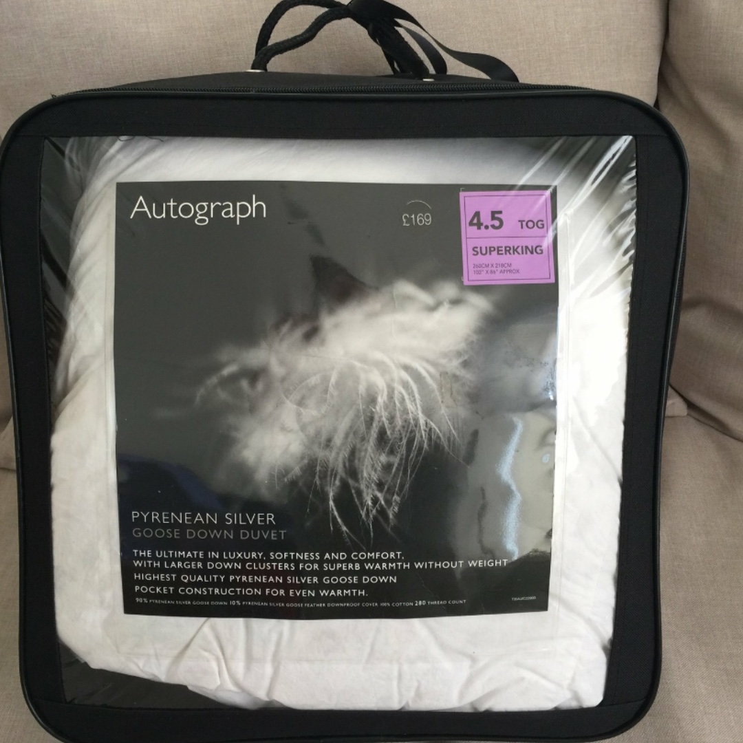 Autograph By M S 4 5 Tog Pyranean Silver Goose Down Duvet