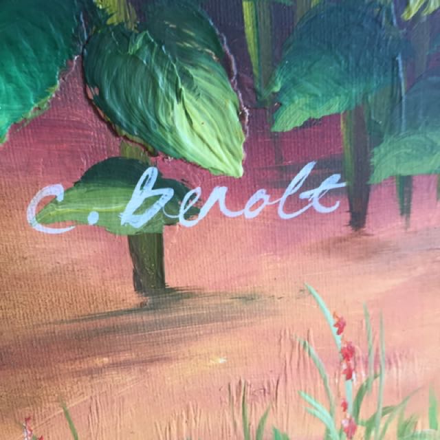 C Benolt Raised Sunflower Painting Charles Benolt Antiques Art On Carousell