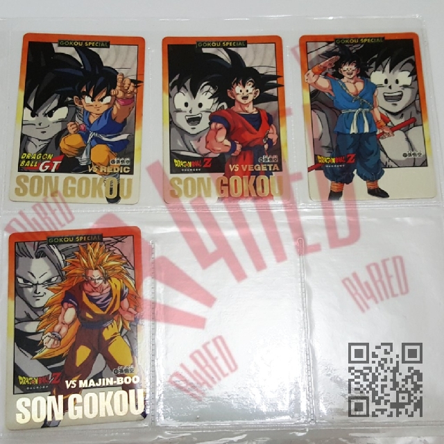 Dragonball Z A Set Of 4 Son Gokou Cards No 86 90 91 92