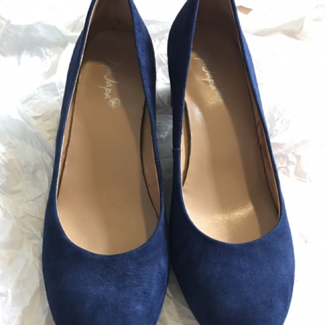 blue suede heels women's shoes