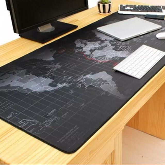 World Map Mouse Mat Large Pad Notebook Desktop Computer Gaming