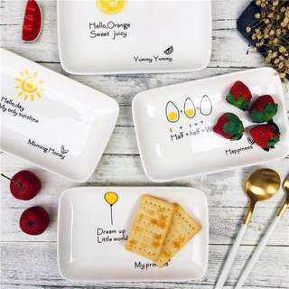 PO Cute and Creative design breakfast lunch dinner decorative plates