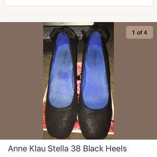 Anne klau Stella 38 black heels free post