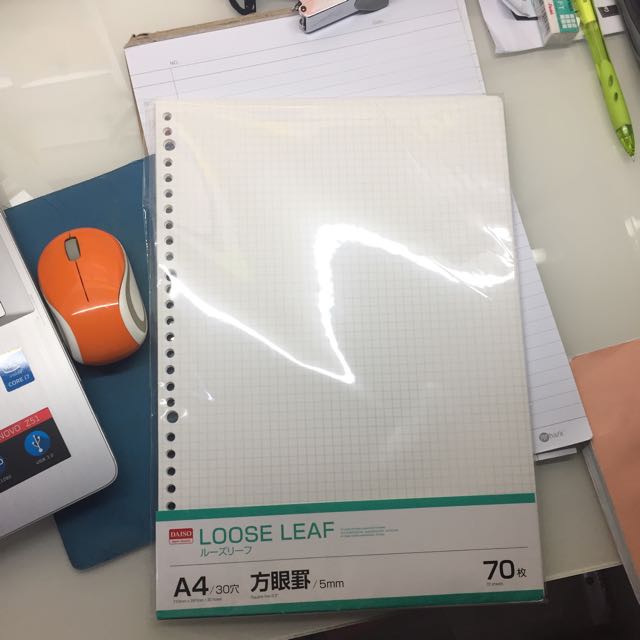 A4 Grid Loose Leaf Books Stationery Stationery On Carousell