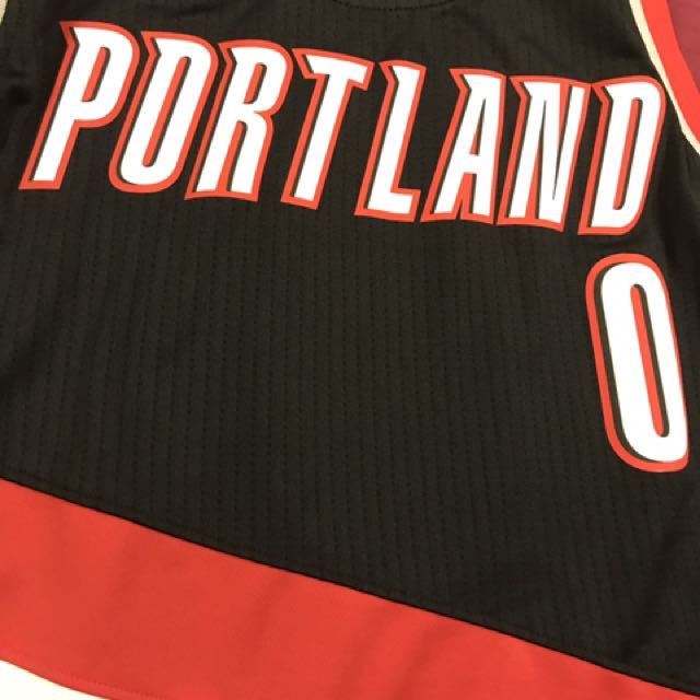 Portland Trail Blazers #0 Damian Lillard Black City Edition NBA