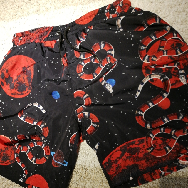 Space Snake Men S Tropical Cuban Beach Shorts Size M L Men S Fashion Clothes On Carousell
