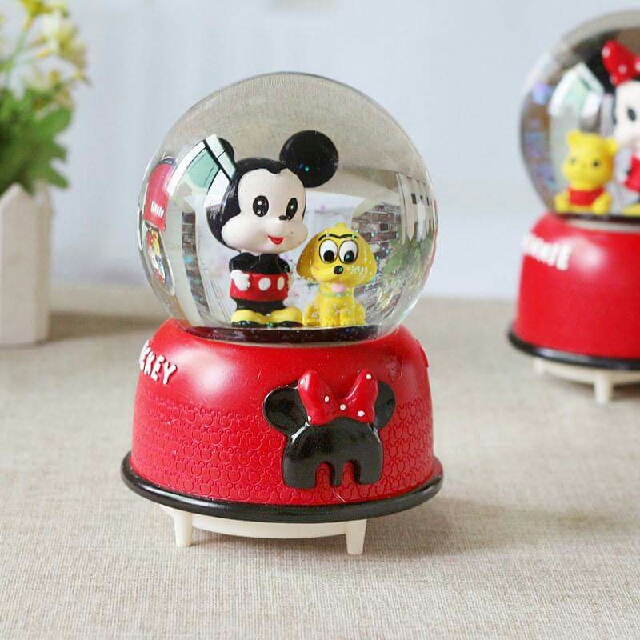 Mickey Crystal Ball Music Box, Hobbies & Toys, Stationery & Craft