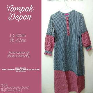 Gamis Katun Stripes