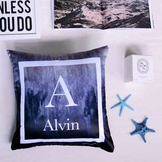 Grey Charcoal OMBRÉ Personalised Cushion by ATD