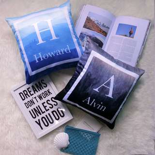 Blue Mist OMBRÉ Personalised Cushion by ATD