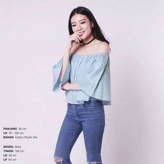 CROP SABRINA TOP