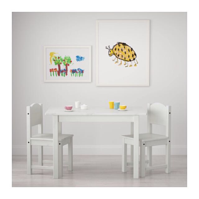 Ikea Children's Table + 2 Chairs Sundvik, Babies & Kids, Baby Nursery