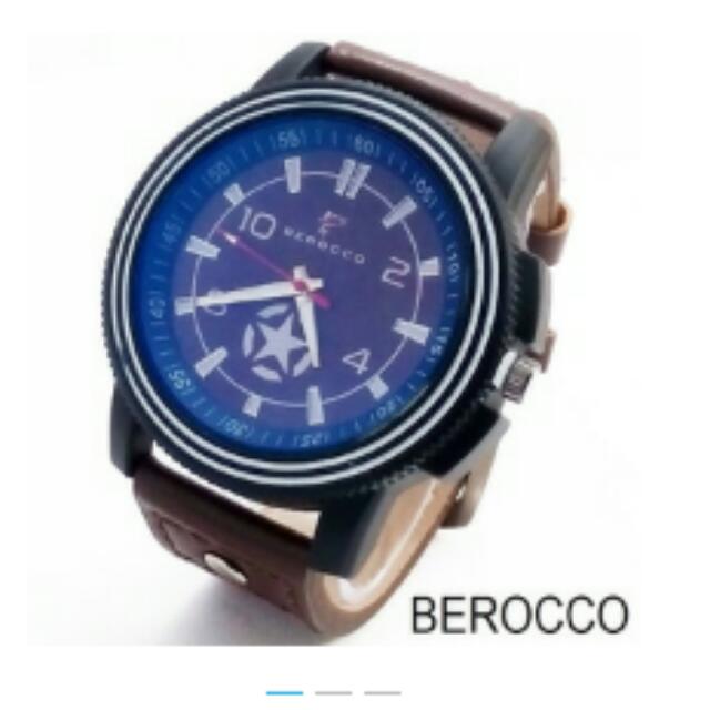 Jam Tangan Pria Berocco Brown Fesyen Pria Jam Tangan Di Carousell