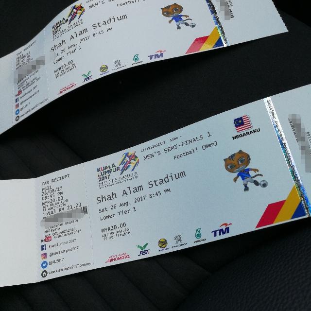 semi final ticket malaysia vs indonesia (sukan sea kuala lumpur 2017
