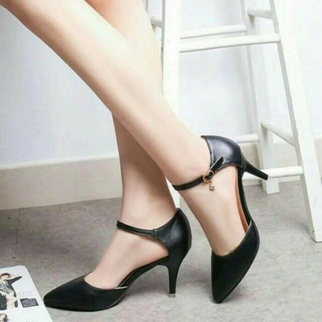 Sepatu Heels Gelang Pink Heels Kantor Murah High Heels Gesper Hitam Sepatu Heels Kerja Wanita Olshop Fashion Olshop Wanita Di Carousell