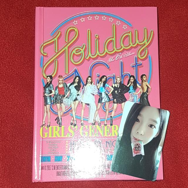 Snsd Holiday Night Album With Taeyeon Photocard Holiday Version Hobbies Toys Memorabilia Collectibles K Wave On Carousell